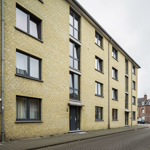 appartementencomplex in Born met vernieuwde antraciet kunststof kozijnen en balkonpuien