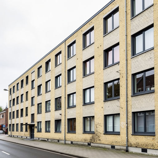 appartementencomplex in omgeving Montfort met vernieuwde antracietkleurige kunststof kozijnen