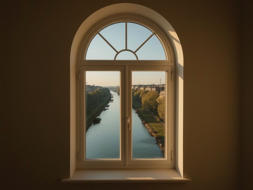 uitzicht vanuit woonkamer in Brunssum door wit kunststof kozijn op achtertuin met groen