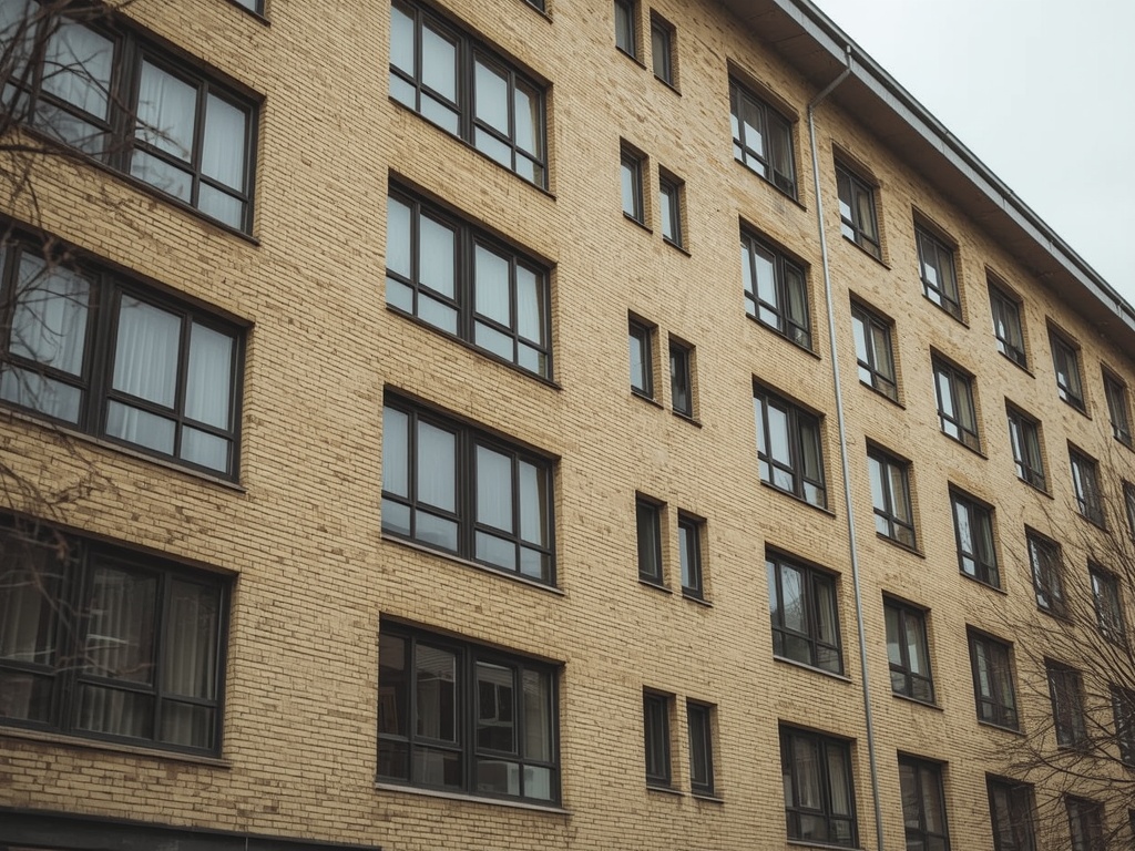 appartementencomplex in Brunssum met nieuwe antracietkleurige kunststof kozijnen in de gevel