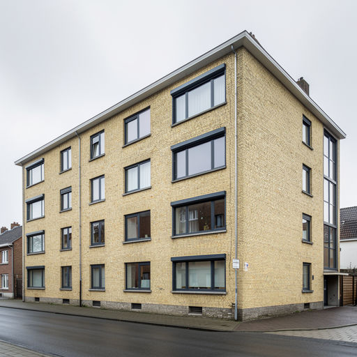 appartementencomplex in Heerlen met vernieuwde antraciet kunststof kozijnen