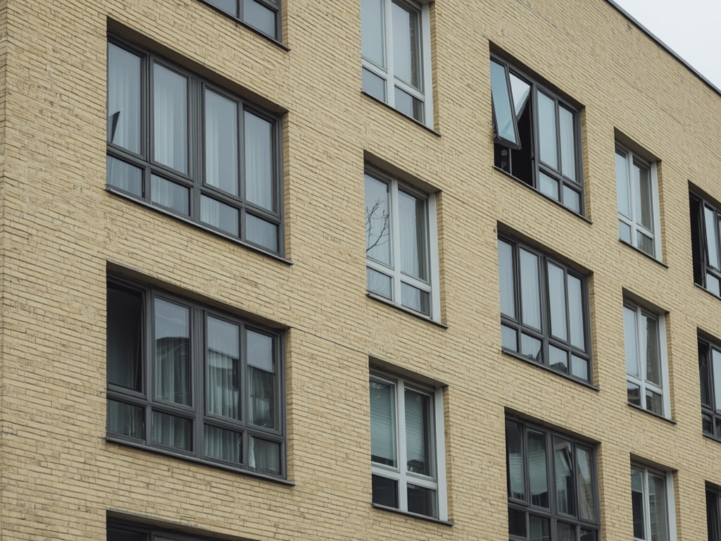 appartementencomplex in Landgraaf met vernieuwde antracietkleurige kunststof kozijnen